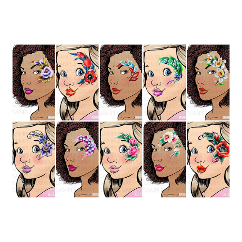 SPARKLING FACES - Den ultimative ansigtsmaling guide - Flower Vol. 2 (Milena) - Billede 2